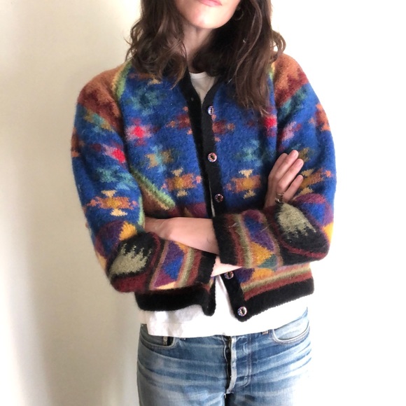 100% alpaca vibrant cardigan - Picture 15 of 16